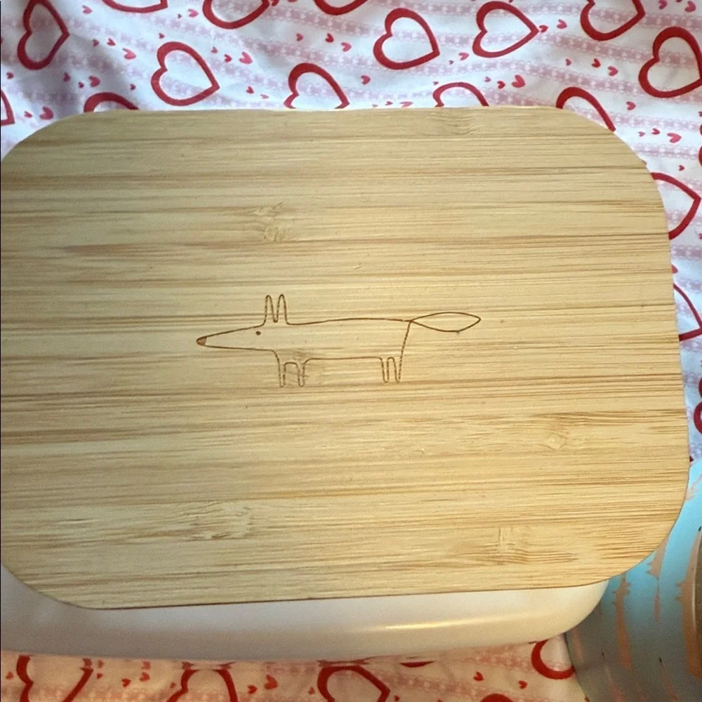 Matching Set- Canister & Glass Food Storage Jar with Bamboo Lids. So many uses!